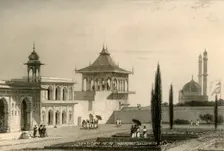 View in the Garden of the Palace, Lucnon 1835. Creator: William Daniell