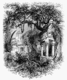 View in the Gardens of the Mogul's Palace, Delhi c1891. Creator: James Grant