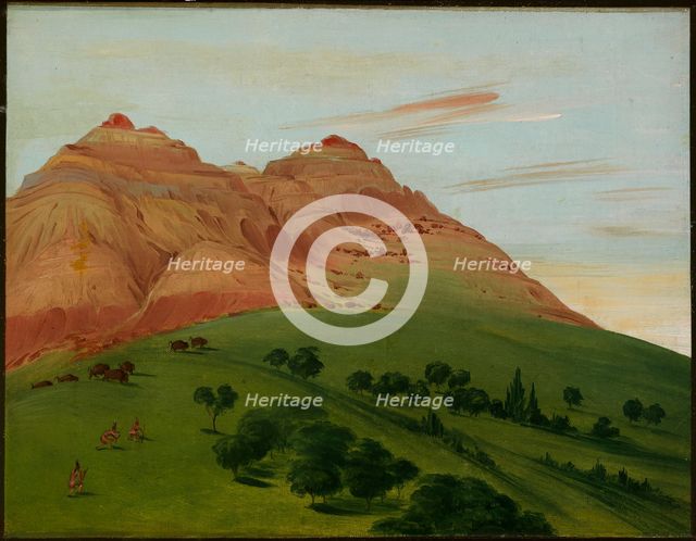 View in the Grand Detour, 1900 Miles above St. Louis, 1832. Creator: George Catlin.