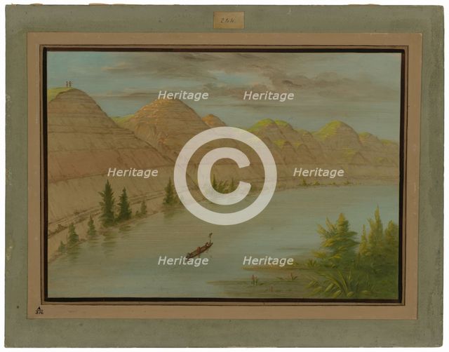View in the "Grand Detour," Upper Missouri, 1861/1869. Creator: George Catlin.