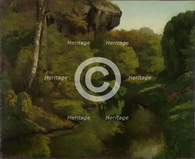 View in the Forest of Fontainebleau, 1855. Creator: Gustave Courbet.
