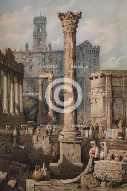 'View in the Forum, Rome', c1823. Artist: Samuel Prout.