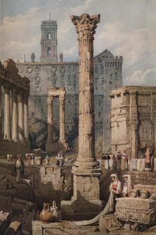 View in the Forum, Rome c1823. Artist: Samuel Prout