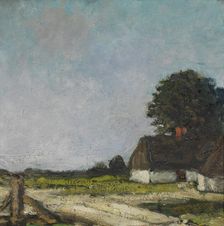 View in the Kempen with a Plank Bridge, c1900-1920. Creator: Jakob Smits