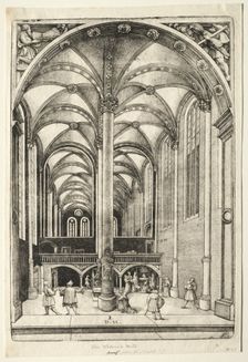View in the interior of St. Catherine's chruch at Augsburg. Creator: Daniel I Hopfer (German, c. 1470-1536)