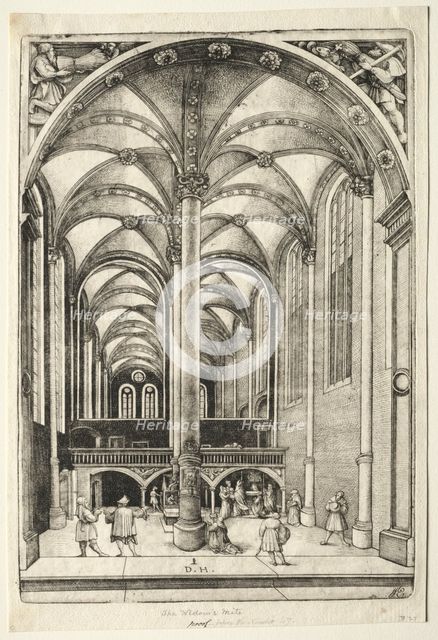 View in the interior of St. Catherine's chruch at Augsburg. Creator: Daniel I Hopfer (German, c. 1470-1536).