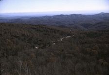 View in the mountains along Skyline Drive in Virginia, ca. 1940. Creator: Jack Delano