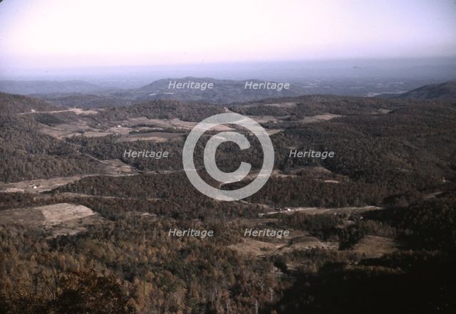 View in the mountains along the Skyline Drive, Va., ca. 1940. Creator: Jack Delano.