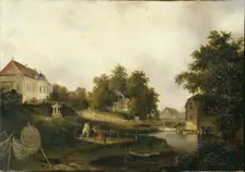 View in the Modest Rezvoi's country estate Marienhof near Petersburg, 1846. Artist: Voloskov, Alexei Yakovlevich (1822-1882)