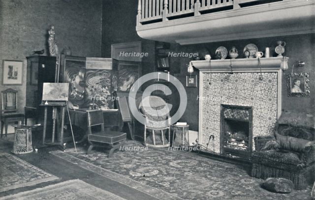 'View in the Studio of Sir E. A. Waterlow, R.A.', late 19th-early 20th century.  Creator: Unknown.