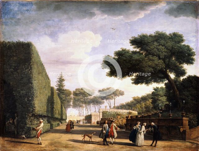 'View in the Park of the Villa Pamphili in Rome', 1749.  Artist: Claude-Joseph Vernet