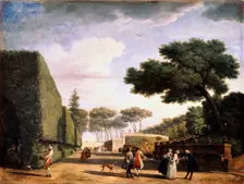 View in the Park of the Villa Pamphili in Rome 1749. Artist: Claude-Joseph Vernet