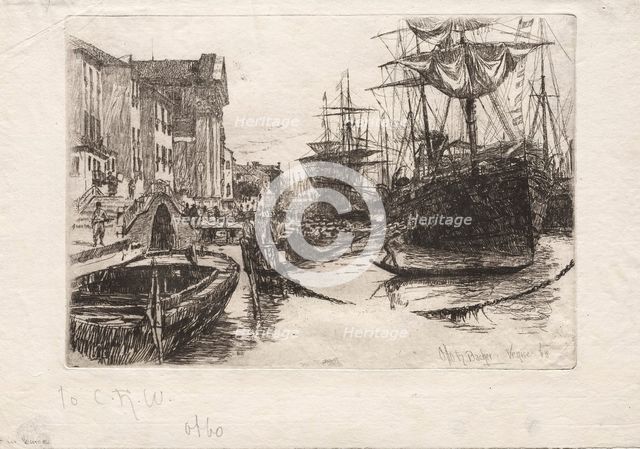 View in Venice, 1880. Creator: Otto H. Bacher (American, 1856-1909).