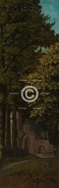 View in a Forest, Outer Left Wing of a Triptych, c.1505-c.1515. Creator: Gerard David.