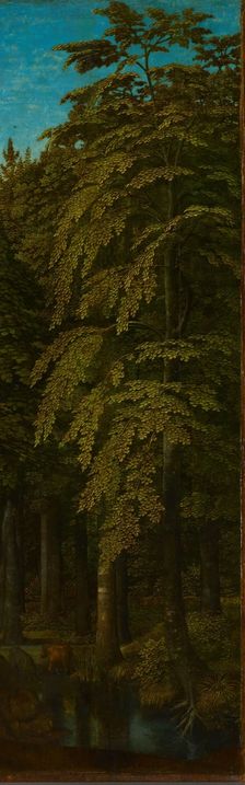 View in a Forest, outer right wing of a triptych, c.1505-c.1515. Creator: Gerard David