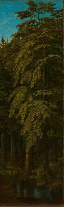 View in a Forest, outer right wing of a triptych, c.1505-c.1515. Creator: Gerard David