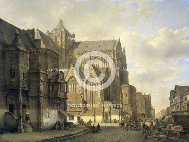 View in a Town, 1840-1880. Creator: Kasparus Karsen.