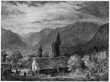 View in a valley of the Cordillera, Chile, 1877