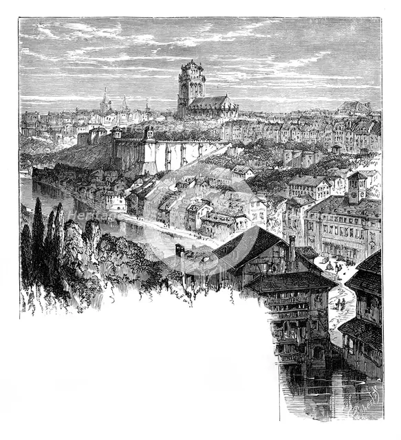 View in Berne, Switzerland, c1888. Artist: Unknown