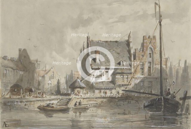 View in Brugge, 1828-1897. Creator: Adrianus Eversen.
