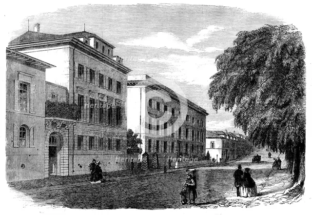 View in Darmstadt - from a sketch by our special artist, 1862. Creator: Unknown.