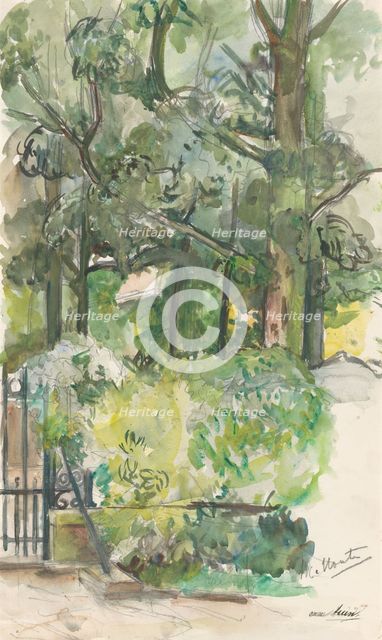 View in garden, 1872-1950. Creator: Barbara Elisabeth van Houten.