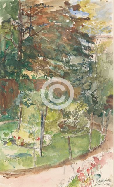 View in garden, 1872-1950. Creator: Barbara Elisabeth van Houten.