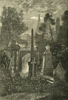 View in Highgate Cemetery c1876. Creator: Unknown