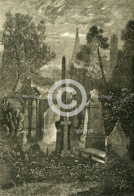 'View in Highgate Cemetery', c1876. Creator: Unknown.