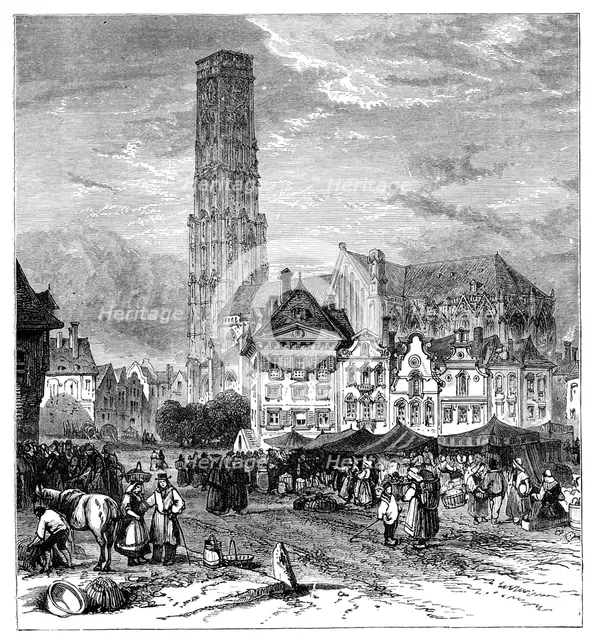 View in Mechelen, Belgium, 1900. Artist: Unknown