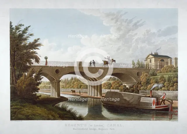 View in Regent's Park, St Marylebone, London, c1827. Artist: JL Marks