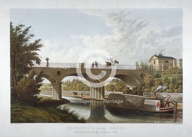 View in Regent's Park, St Marylebone, London, c1827. Artist: JL Marks