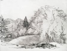 View in Richmond Park, A Small Bridge to the Right, c1826. Creator: Andrew Geddes