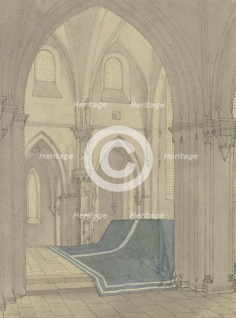 View into the chancel of Heilsbronn Abbey Church, c1820s. Creator: Friedrich Maximilian Hessemer.