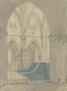 View into the chancel of Heilsbronn Abbey Church, c1820s. Creator: Friedrich Maximilian Hessemer
