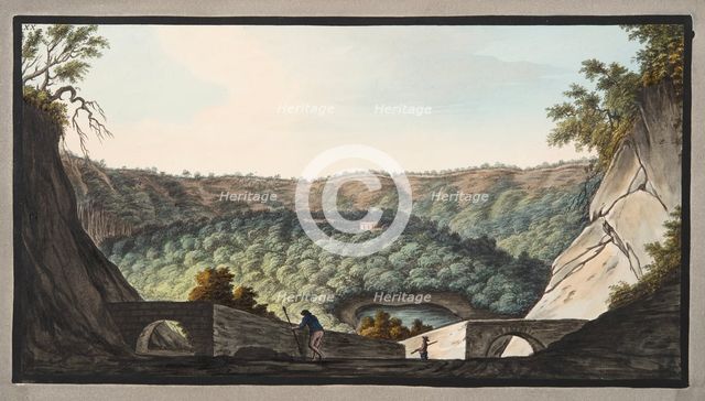 View into the crater of Astruni taken from the spot represented in Plate XIX, 1776.