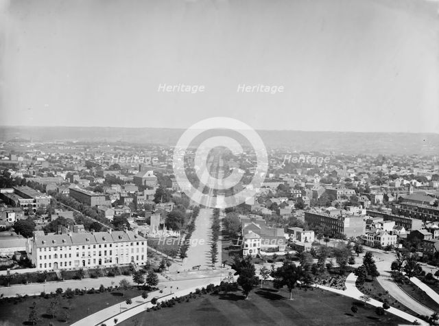 View looking east down Pennsylvania Avenue..., [Washington D.C.], c.1860-1880 Creator: Unknown.