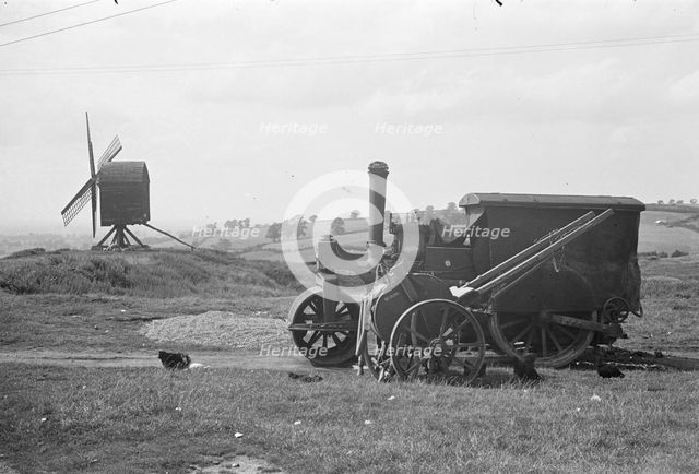 View looking towards Brill Windmill, Windmill Street, Brill, Aylesbury Vale, Buckinghamshire, 1936. Creator: HES Simmons.
