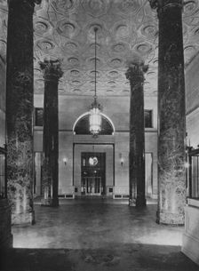View looking towards the entrance - Banking Room, New York Trust Company, New York, 1922