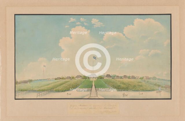 View Mariana's Oord, taken from the Dome House...Pontianak, 1800-1900.  Creator: J.E. Ljung.