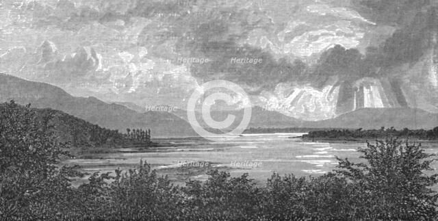 'View near Nynee Tal; Black Bear Shooting in the Himalayas', 1875. Creator: Unknown.