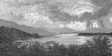 View near Nynee Tal; Black Bear Shooting in the Himalayas 1875. Creator: Unknown
