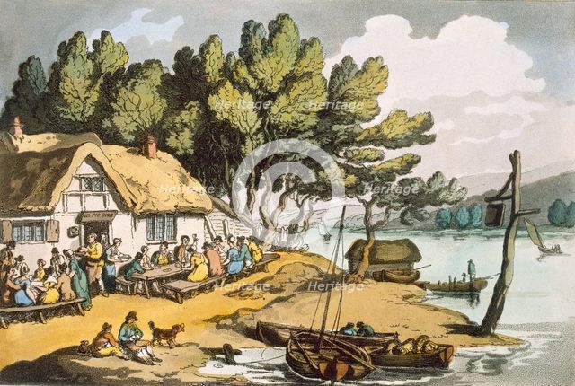 View near Newport, Isle of Wight, pub. 1822. Creator: Thomas Rowlandson (1756-1827).