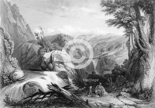 'View near Deobun', 1838. Creator: George Francis White.