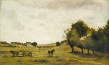 View near Epernon, 1850/1860. Creator: Jean-Baptiste-Camille Corot