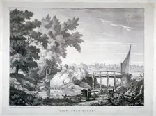 View near Putney, with the River Thames in the background, Wandsworth, London, c1850. Artist: Robert Mackreth