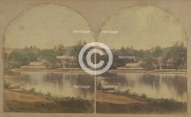 \View Near Philadelphia. Falls of Schuykill\, 1860s. Creator: New York Stereoscopic Company.