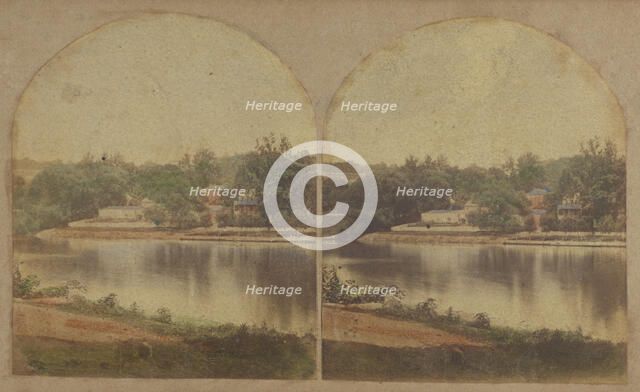 \View Near Philadelphia. Falls of Schuykill\, 1860s. Creator: New York Stereoscopic Company.