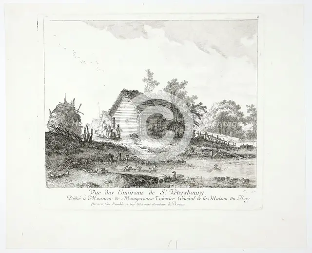View near St. Petersburg, n.d. Creator: Jean Baptiste Le Prince.