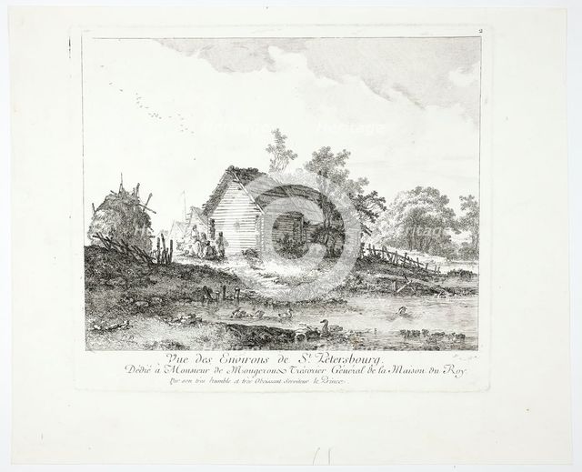 View near St. Petersburg, n.d. Creator: Jean Baptiste Le Prince.